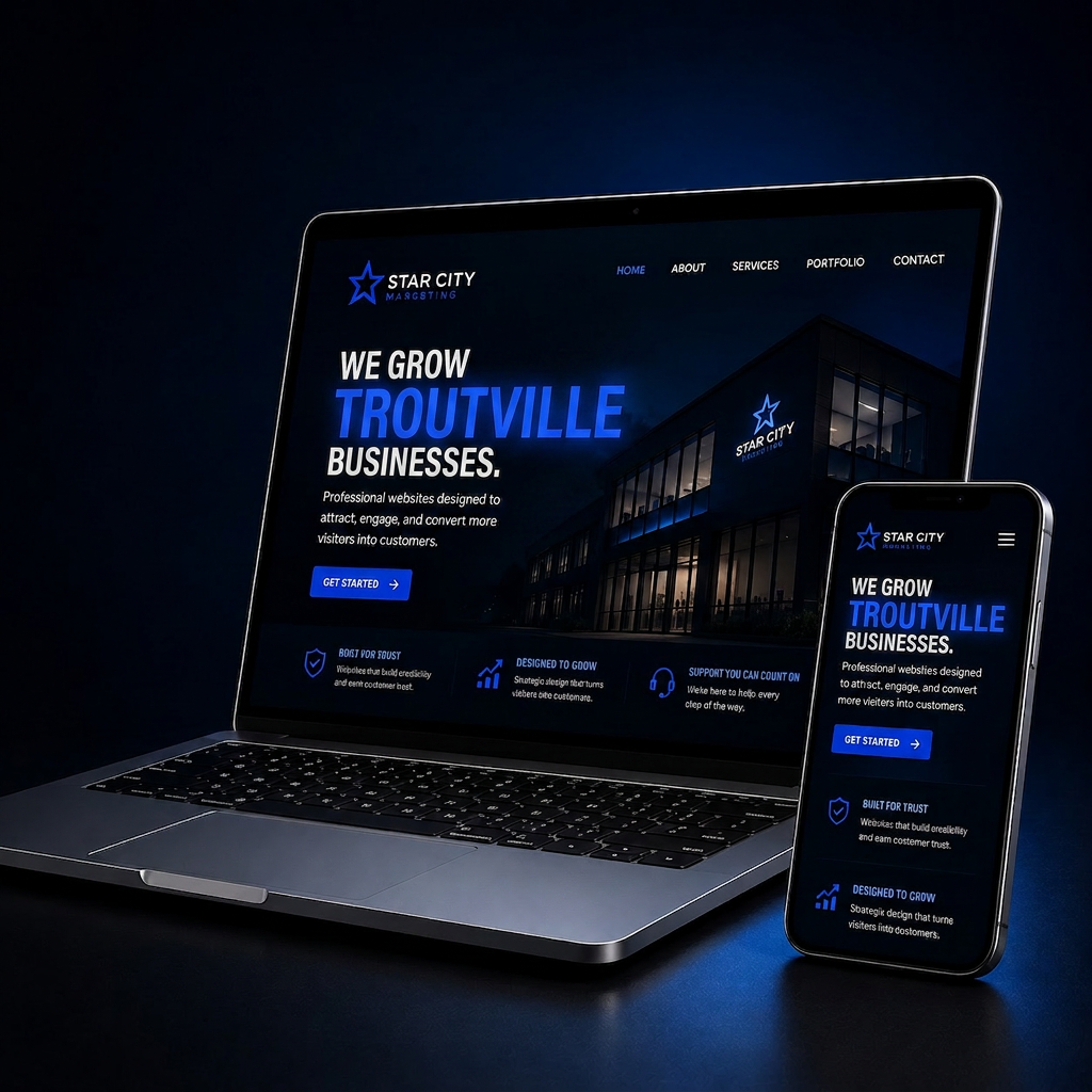 Troutville, VA web design and marketing by Star City Marketing